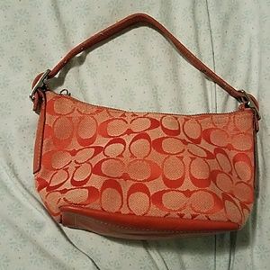 Coach small orange purse